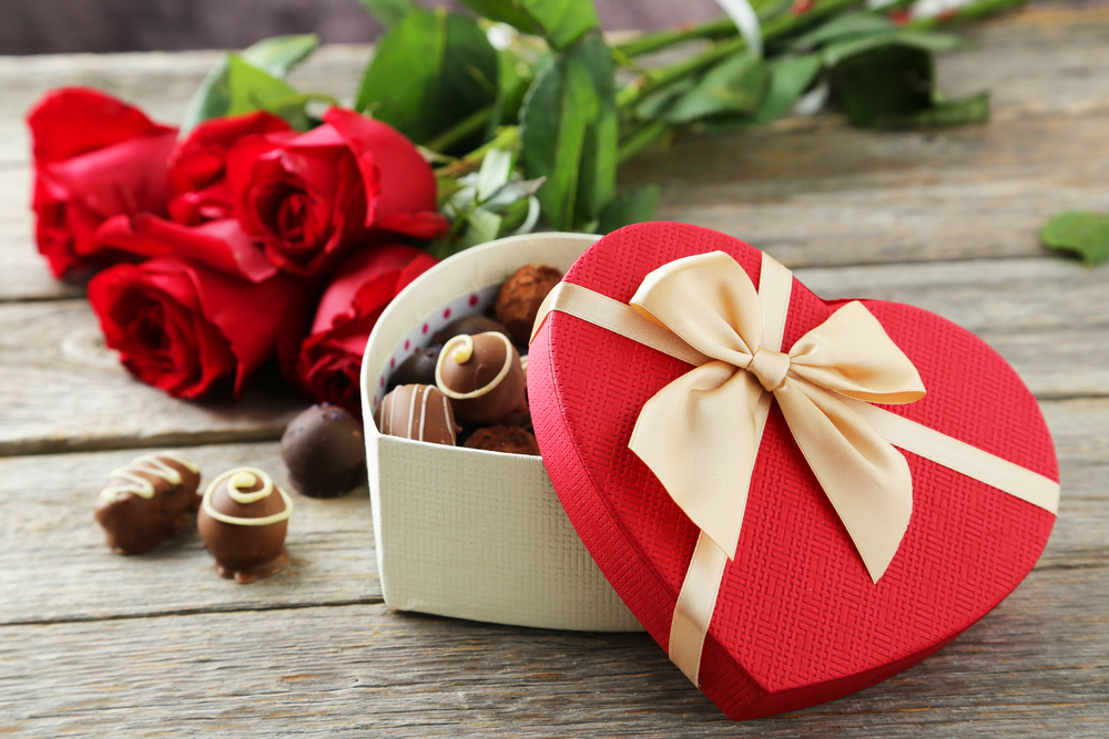 Flowers and chocolates